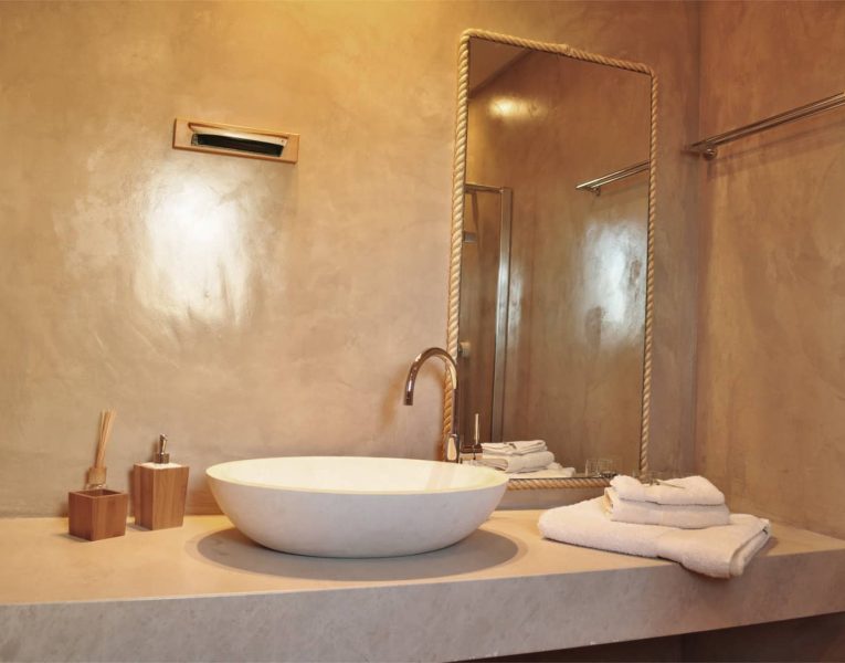 Villa Azzuro in Aegina Greece, bathroom, by Olive Villa Rentals