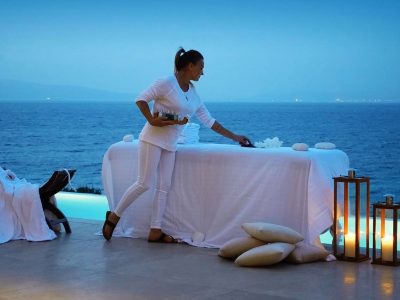 Villa Azzuro in Aegina Greece, spa treatment, by Olive Villa Rentals