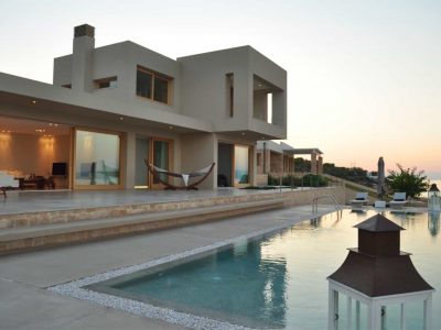 Villa Azzuro in Aegina Greece, pool view, by Olive Villa Rentals