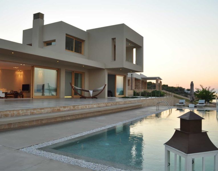 Villa Azzuro in Aegina Greece, pool view, by Olive Villa Rentals