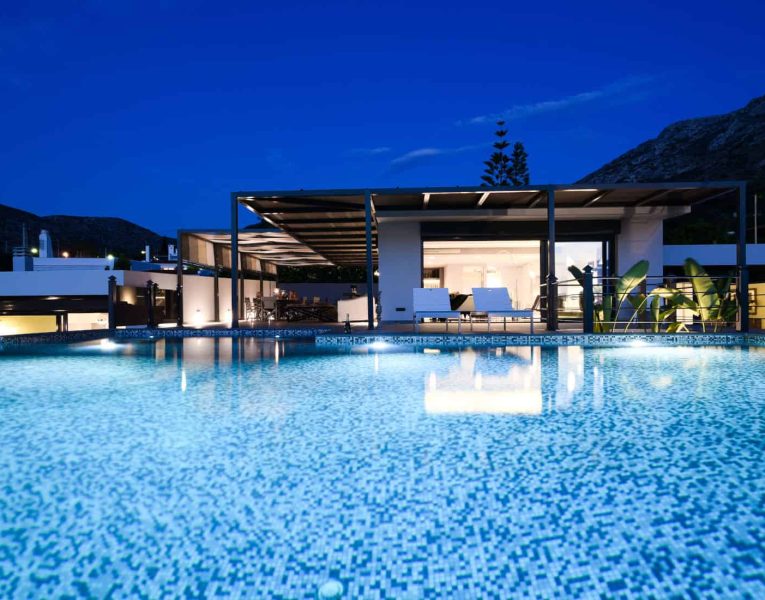 Villa-Cobalt-Athens-by-Olive-Villa-Rentals-night-views-pool-area
