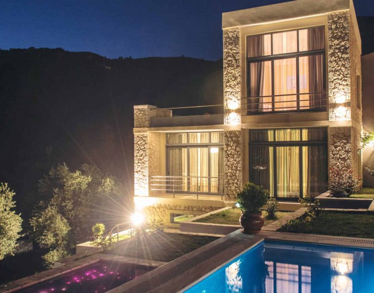 Villa-Amaya-Corfu-by-Olive-Villa-Rentals-exterior-property-night
