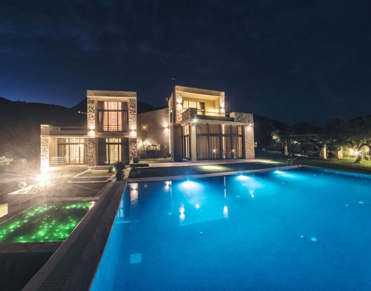 Villa-Amaya-Corfu-by-Olive-Villa-Rentals-exterior-property-night