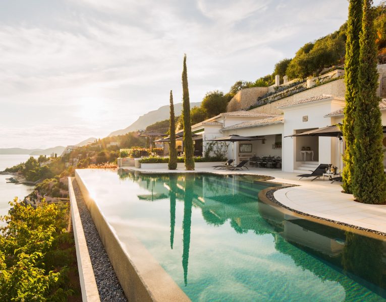 Villa-Sublime-Corfu-by-Olive-Villa-Rentals-sunset-views-pool-area
