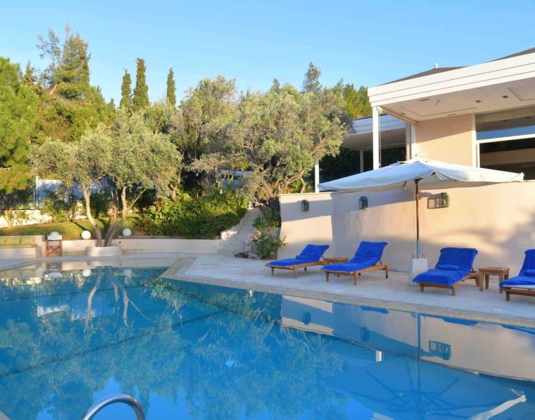 Villa- Lenora -Athens-by-Olive-Villa-Rentals-exterior-pool-area