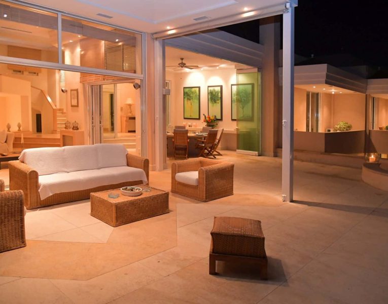 Villa- Lenora -Athens-by-Olive-Villa-Rentals-exterior-loung-area-night