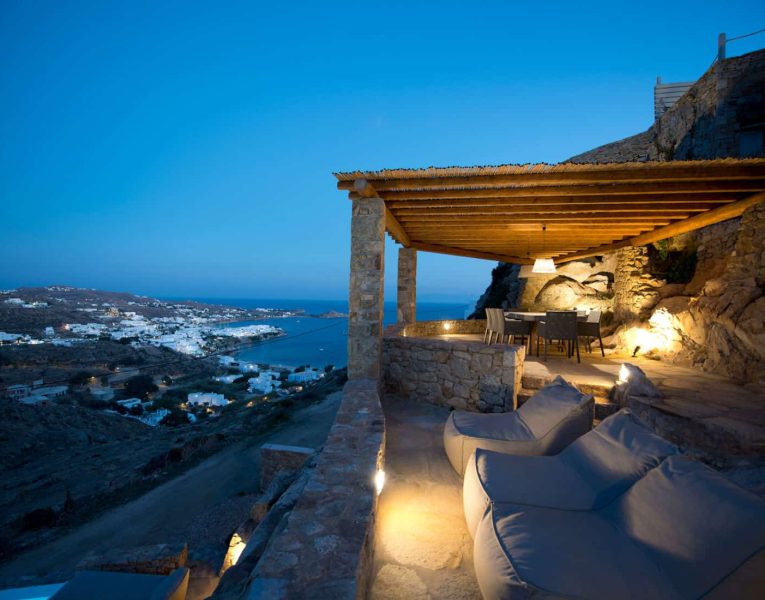Villa-Delphin-Corfu-by-Olive-Villa-Rentals-night-lights-exterior