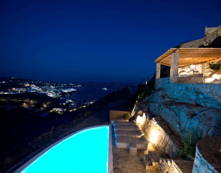 Villa-Delphin-Corfu-by-Olive-Villa-Rentals-night-lights-exterior