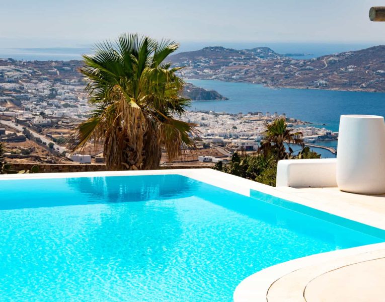 Villa- Martini-Mykonos-by-Olive-Villa-Rentals-exterior-pool-area