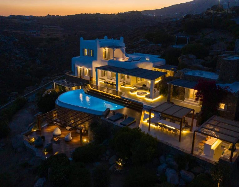 Villa-Myrrini-Mykonos-by-Olive-Villa-Rentals-exterior-night-views
