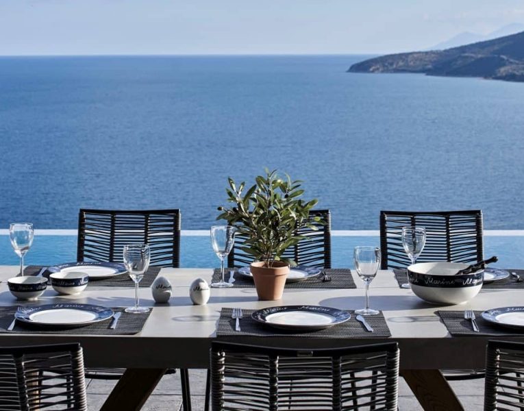 Villa- Clytia -Nauplion-by-Olive-Villa-Rentals-pool-area-dining-space