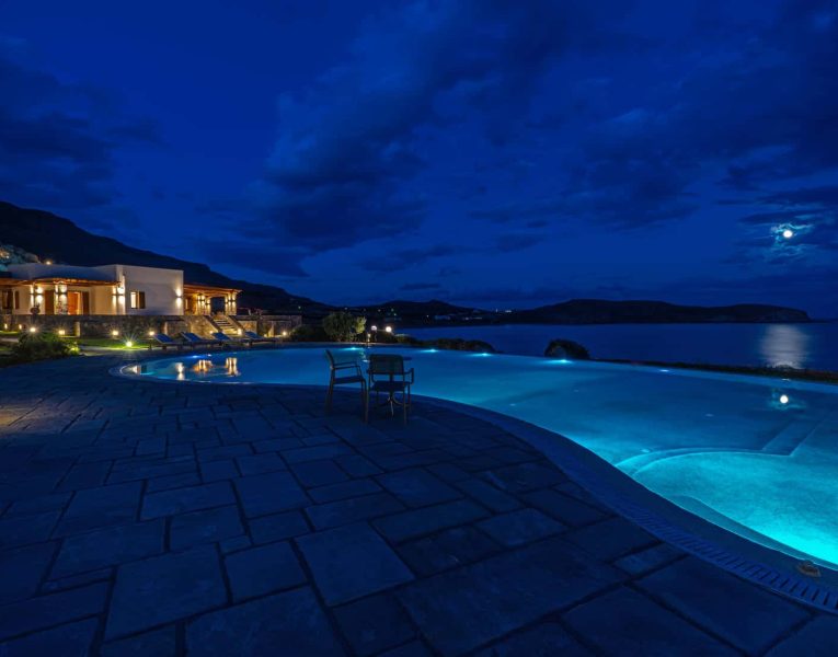 Villa-Helios-Crete-by-Olive-Villa-Rentals-night-outdoor-pool