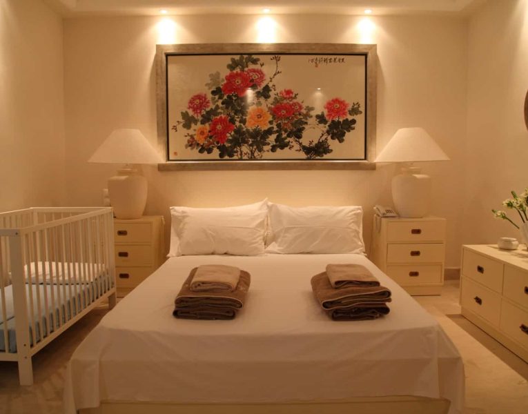 Villa- Marbella -Evia-by-Olive-Villa-Rentals-three-bedroom-lower-floor-bedroom