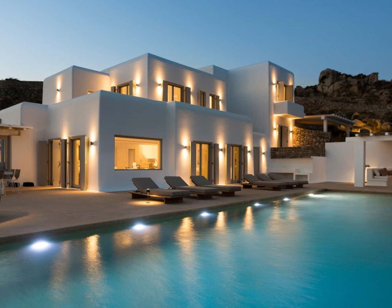 Villa-Etoile-Mykonos-by-Olive-Villa-Rentals-night-exterior