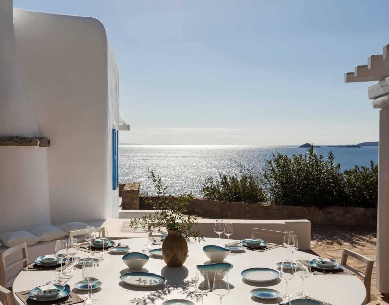 Villa- Octavia -Mykonos-by-Olive-Villa-Rentals-exterior-dining-table
