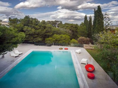 Villa-Aquarelle- Athens-by-Olive-Villa-Rentals-pool-area