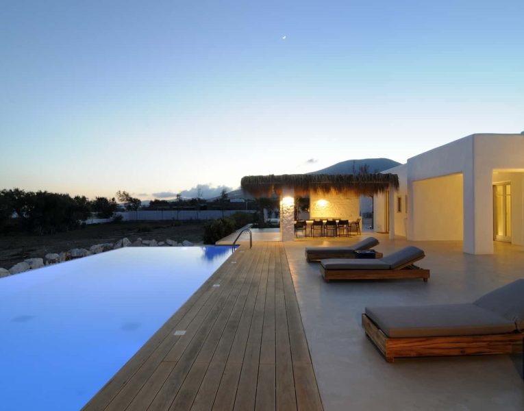 Villa-Apolollonia-Paros-by-Olive-Villa-Rentals-pool-area-night