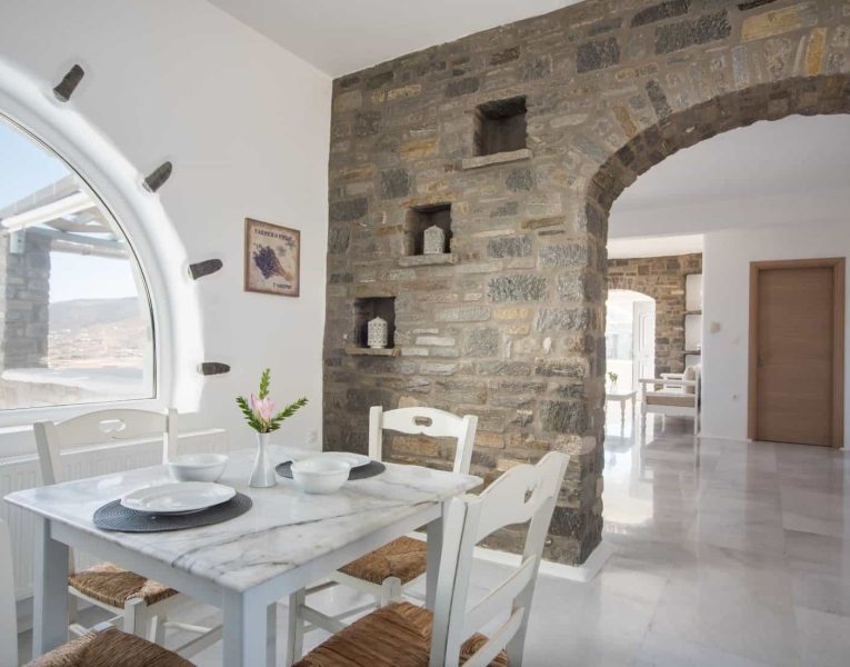 Villa- Coco Complex -Paros-by-Olive-Villa-Rentals-dining-area