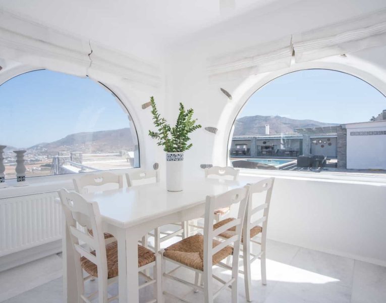 Villa- Coco Complex -Paros-by-Olive-Villa-Rentals-dining-area