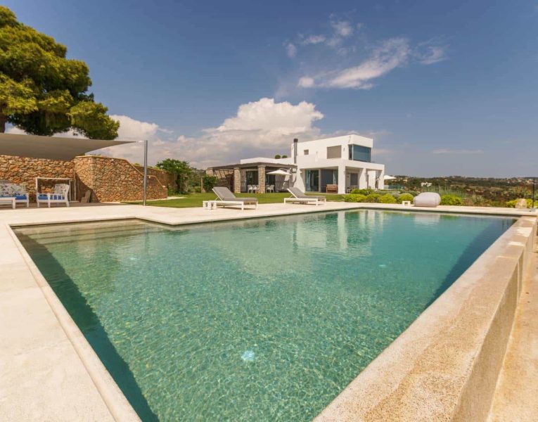 Villa- Hector & Artemis Complex -Porto Heli-by-Olive-Villa-Rentals-exterior-pool-area