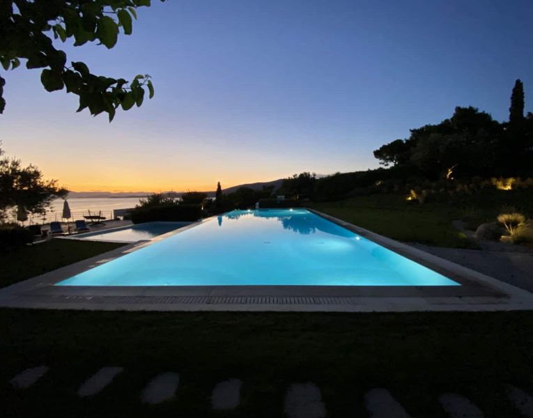 Villa- Magnolia -Porto Heli-by-Olive-Villa-Rentals-sunset-views-pool-area