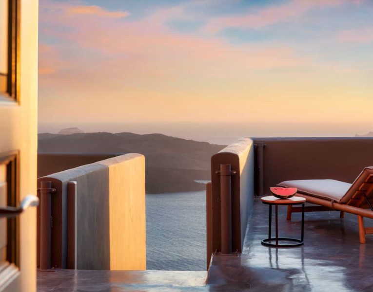 Villa-Fleur-Santorini-by-Olive-Villa-Rentals-terrace-sunset-views