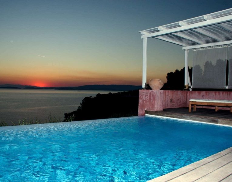 Villa- Cylena -Skopelos-by-Olive-Villa-Rentals-property-a-pool-area-sunset