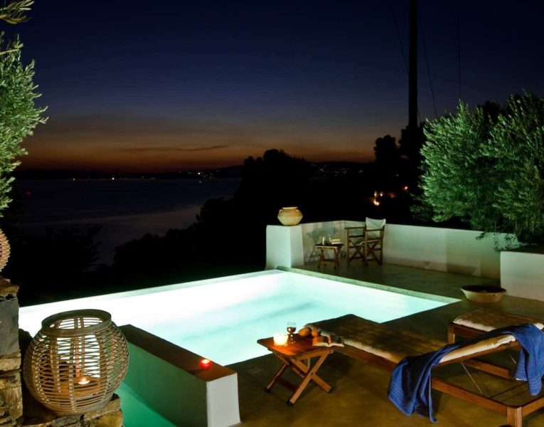 Villa- Cylena -Skopelos-by-Olive-Villa-Rentals-exterior-pool-area-night