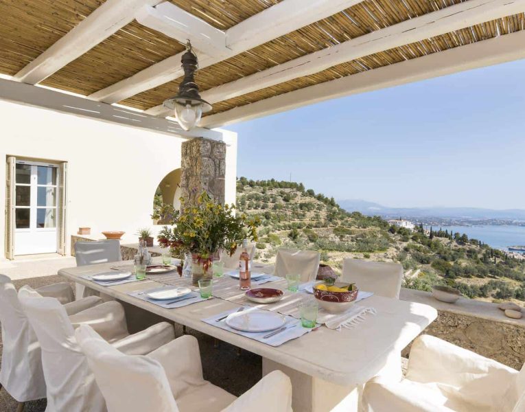 Villa- Lilium -Spetses-by-Olive-Villa-Rentals-exterior-dining-area