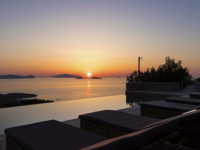 Villa- Lilium -Spetses-by-Olive-Villa-Rentals-pool-area-sunset