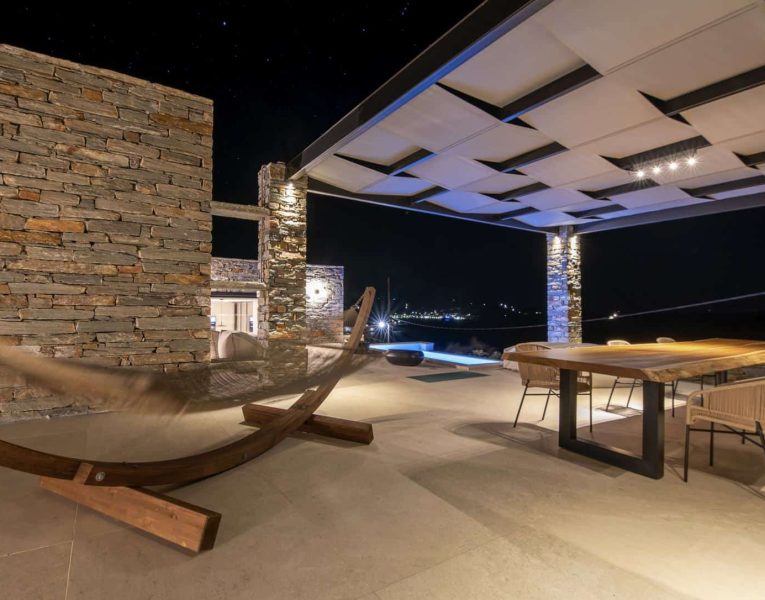 Villa- Isolde-Kea-by-Olive-Villa-Rentals-night-exterior