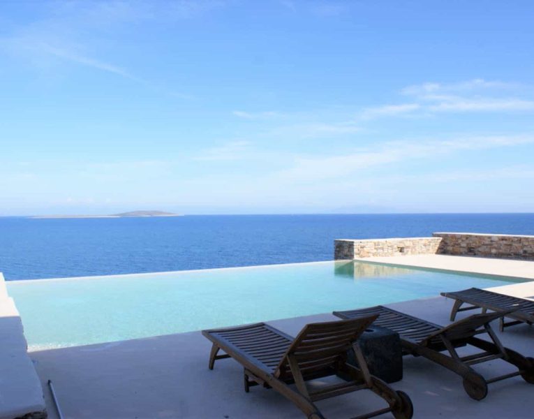 Villa Eurydice in Antiparos Greece, pool, by Olive Villa Rentals