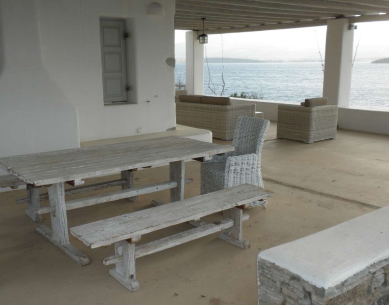 Villa Eurydice in Antiparos Greece, table, by Olive Villa Rentals