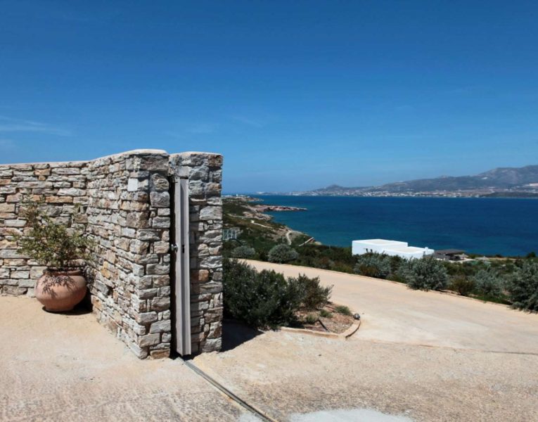 Villa Eurydice in Antiparos Greece, entrance 2, by Olive Villa Rentals