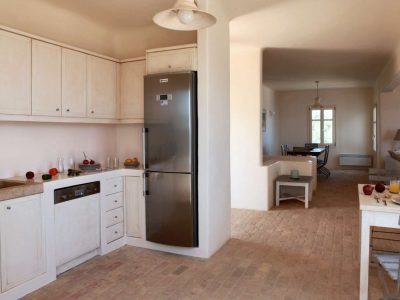 Villa Orpheus in Antiparos Greece, kitchen, by Olive Villa Rentals