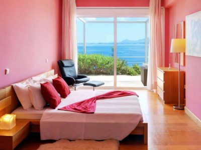 Villa Ligeia in Corfu Greece, bedroom, by Olive Villa Rentals