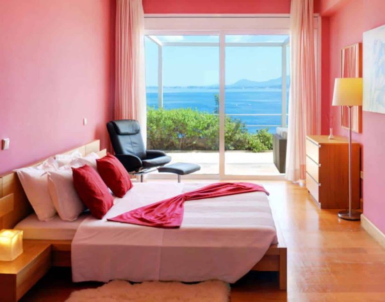Villa Ligeia in Corfu Greece, bedroom, by Olive Villa Rentals