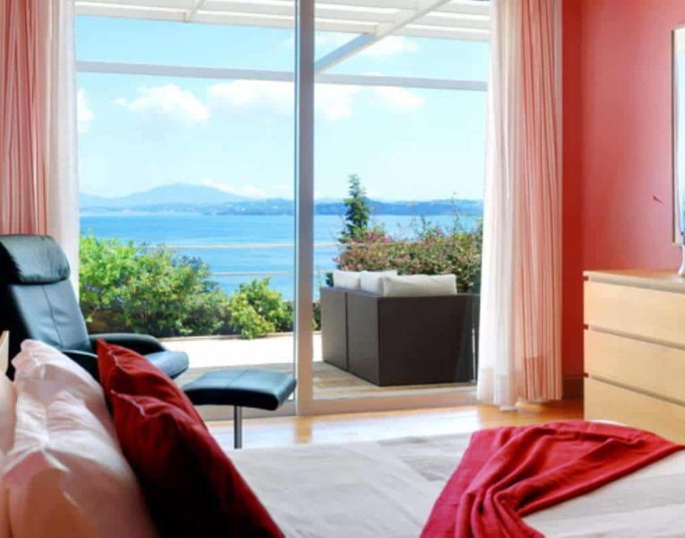 Villa Ligeia in Corfu Greece, bedroom 2, by Olive Villa Rentals