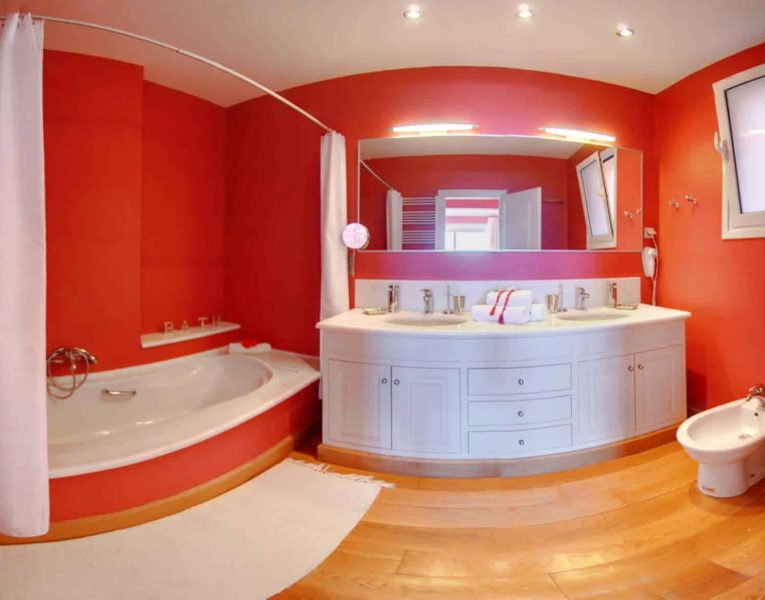 Villa Ligeia in Corfu Greece, bathroom 2, by Olive Villa Rentals