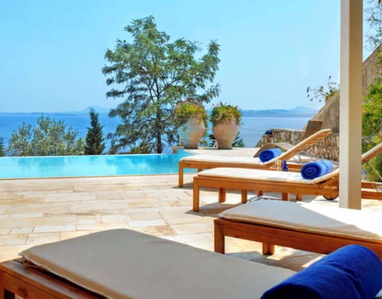 Villa Ligeia in Corfu Greece, pool 2, by Olive Villa Rentals