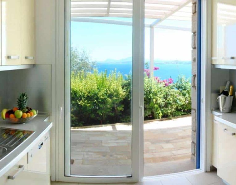 Villa Rhea in Corfu Greece, entrance, by Olive Villa Rentals