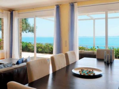Villa Selene in Corfu Greece, dining room, by Olive Villa Rentals