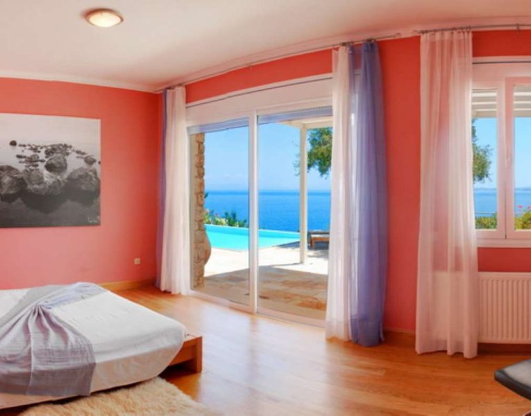 Villa Selene in Corfu Greece, bedroom, by Olive Villa Rentals