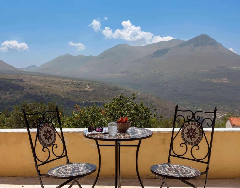 Oitylon Traditional Tower in Mani Peninsula Greece, balcony, by Olive Villa Rentals