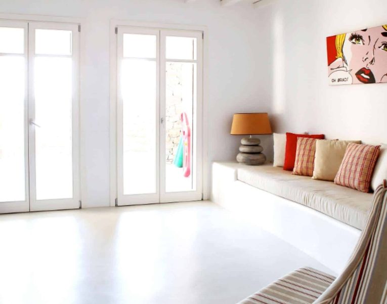 Villa Alistaire in Mykonos Greece, windows, by Olive Villa Rentals