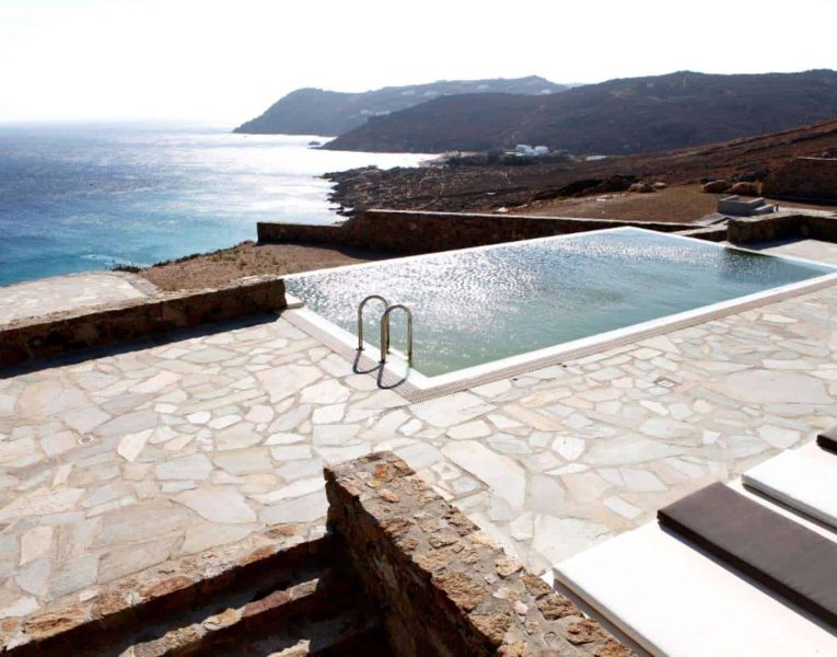 Villa Alistaire in Mykonos Greece, pool, by Olive Villa Rentals