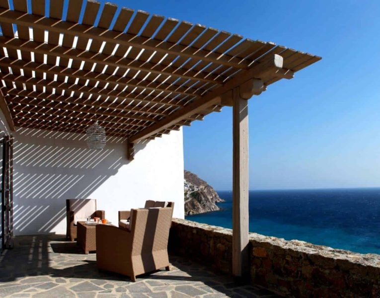 Villa Alistaire in Mykonos Greece, sea view, by Olive Villa Rentals