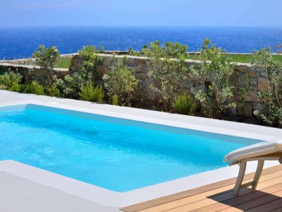 Villa Ambrosia in Mykonos Greece, pool, by Olive Villa Rentals