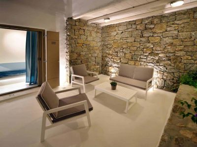 Villa Ambrosia in Mykonos Greece, outside, by Olive Villa Rentals