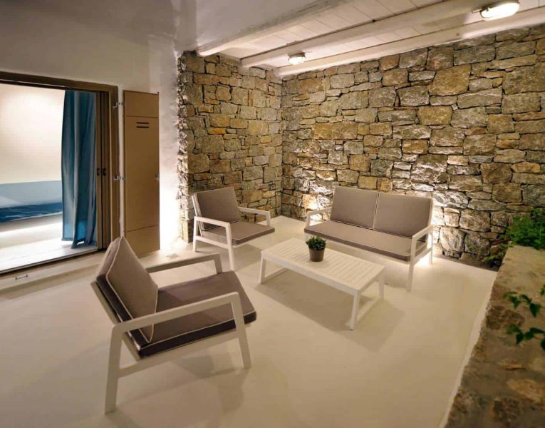 Villa Ambrosia in Mykonos Greece, outside, by Olive Villa Rentals